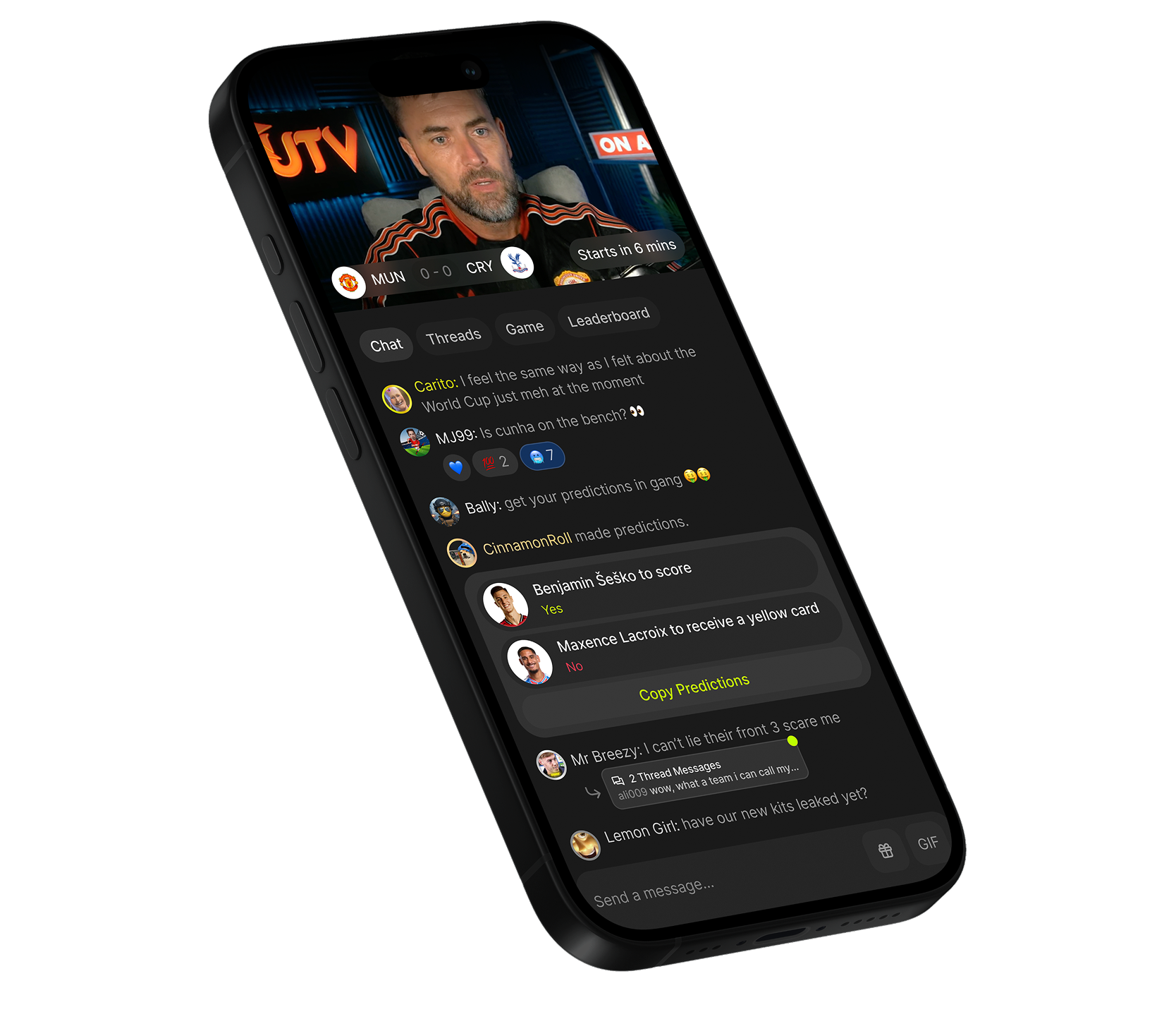 BigUp app side view